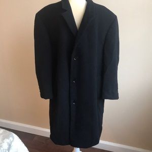 Calvin Klein mens black winter coat wool blend